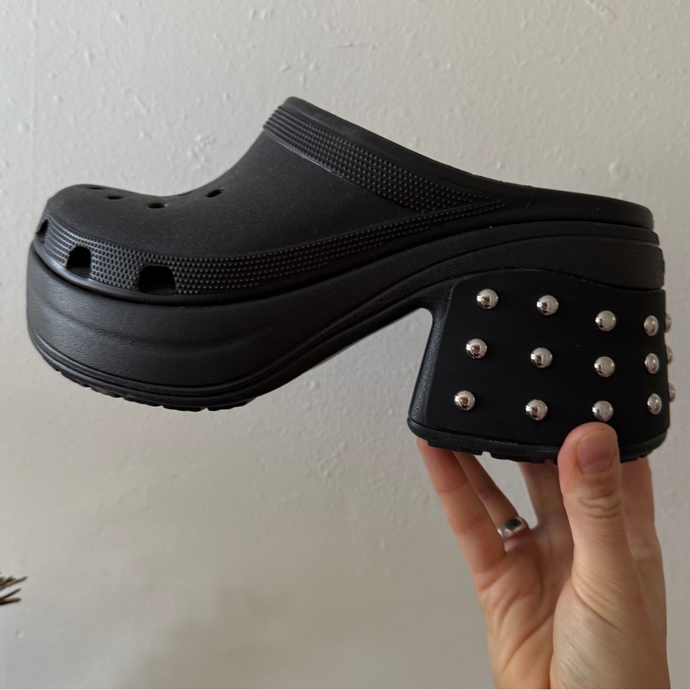 CROCS Women's Siren Studded Clogs Black